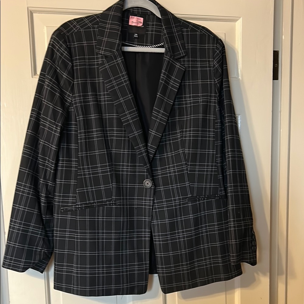 The Limited Black Plaid Blazer